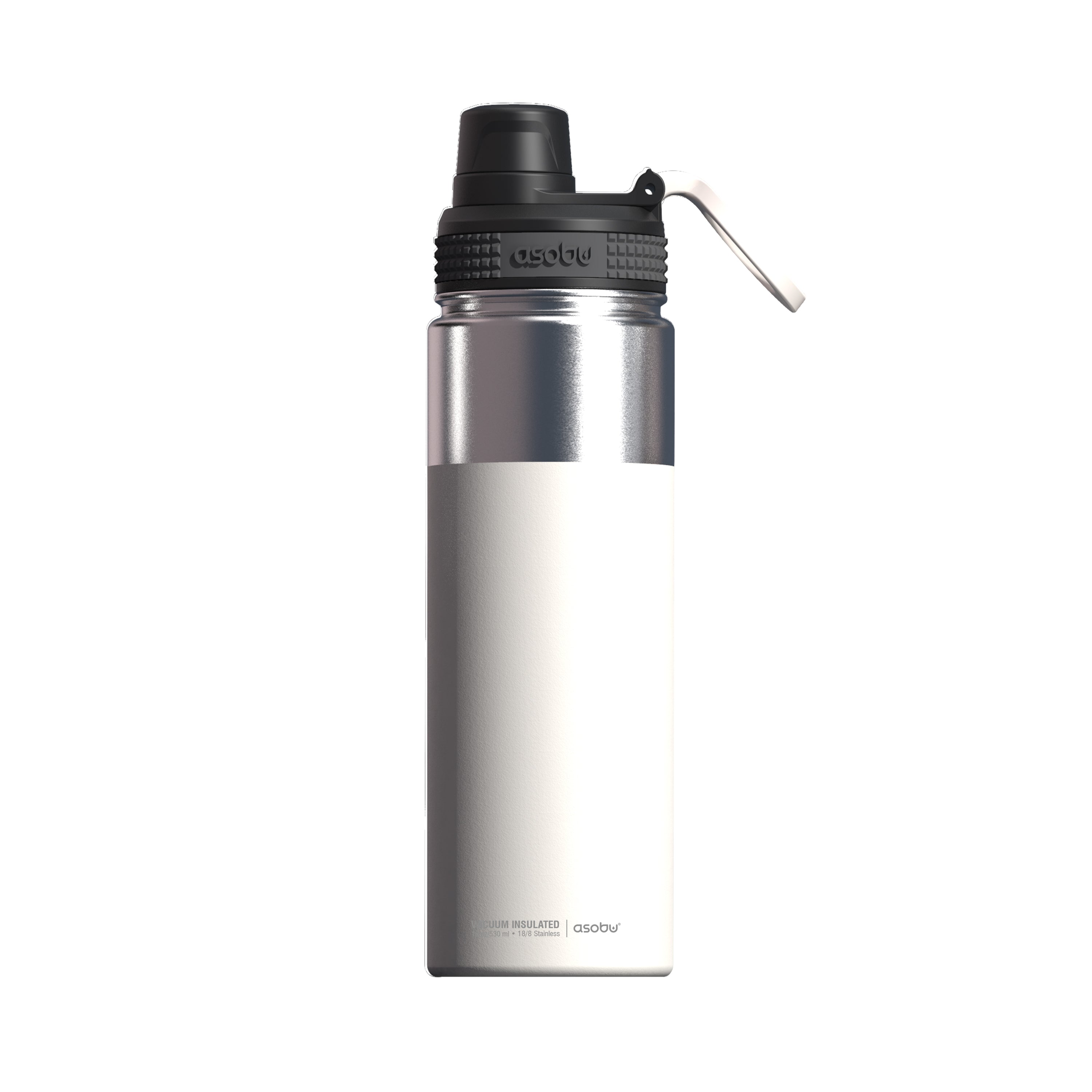 Asobu - Alpine Flask - isolierte Edelstahl Outdoorflasche 530ml Weiß Asobu - Alpine Flask - isolierte Edelstahl Outdoorflasche 530ml Weiß